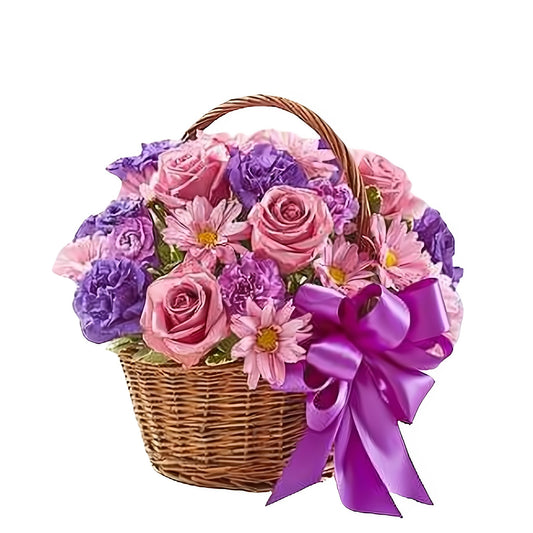 Basket of Blooms - Floral Arrangement - Flower Delivery Brooklyn