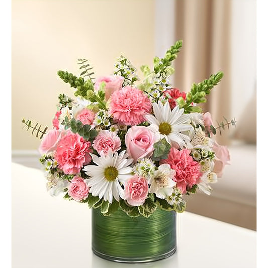 Cherished Memories - Pink and White - Floral Arrangement - Flower Delivery Brooklyn