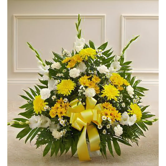Heartfelt Tribute Floor Basket Arrangement - Floral Arrangement - Flower Delivery Brooklyn