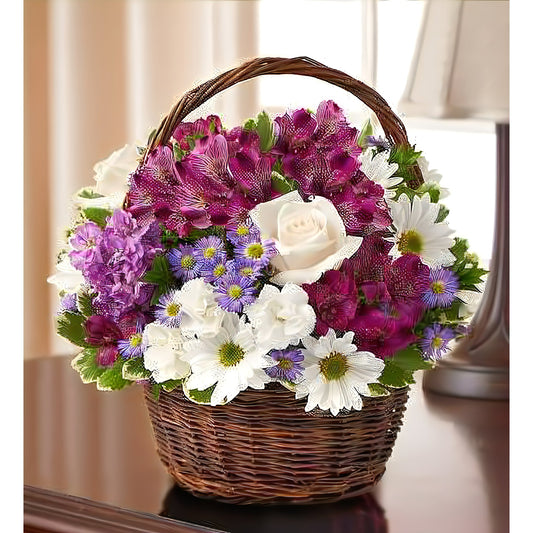 Peace, Prayers, & Blessings- Lavender and White - Floral Arrangement - Flower Delivery Brooklyn