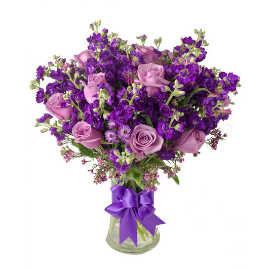 Purple Shades - Floral Arrangement - Flower Delivery Brooklyn