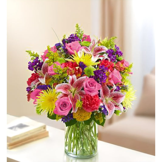 Sincerest Sorrow Bright Arrangement - Floral Arrangement - Flower Delivery Brooklyn