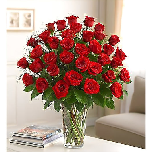 Three Dozen Roses for Sympathy - Floral Arrangement - Flower Delivery Brooklyn