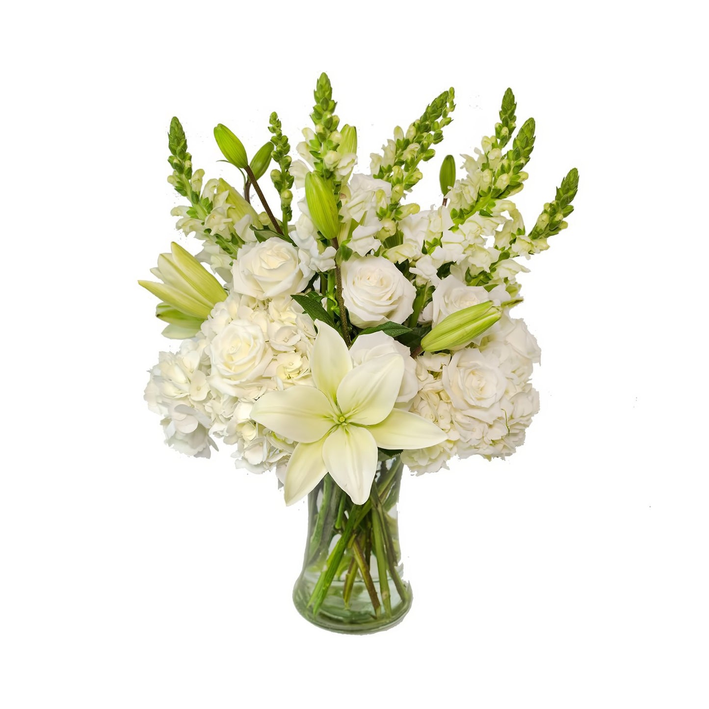 All White Arrangement - Floral Arrangement - Flower Delivery Brooklyn