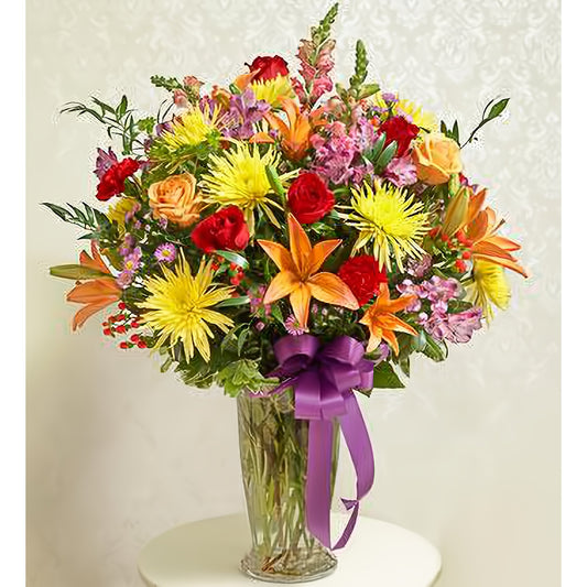 Beautiful Blessings Bright Vase Arrangement - Floral Arrangement - Flower Delivery Brooklyn