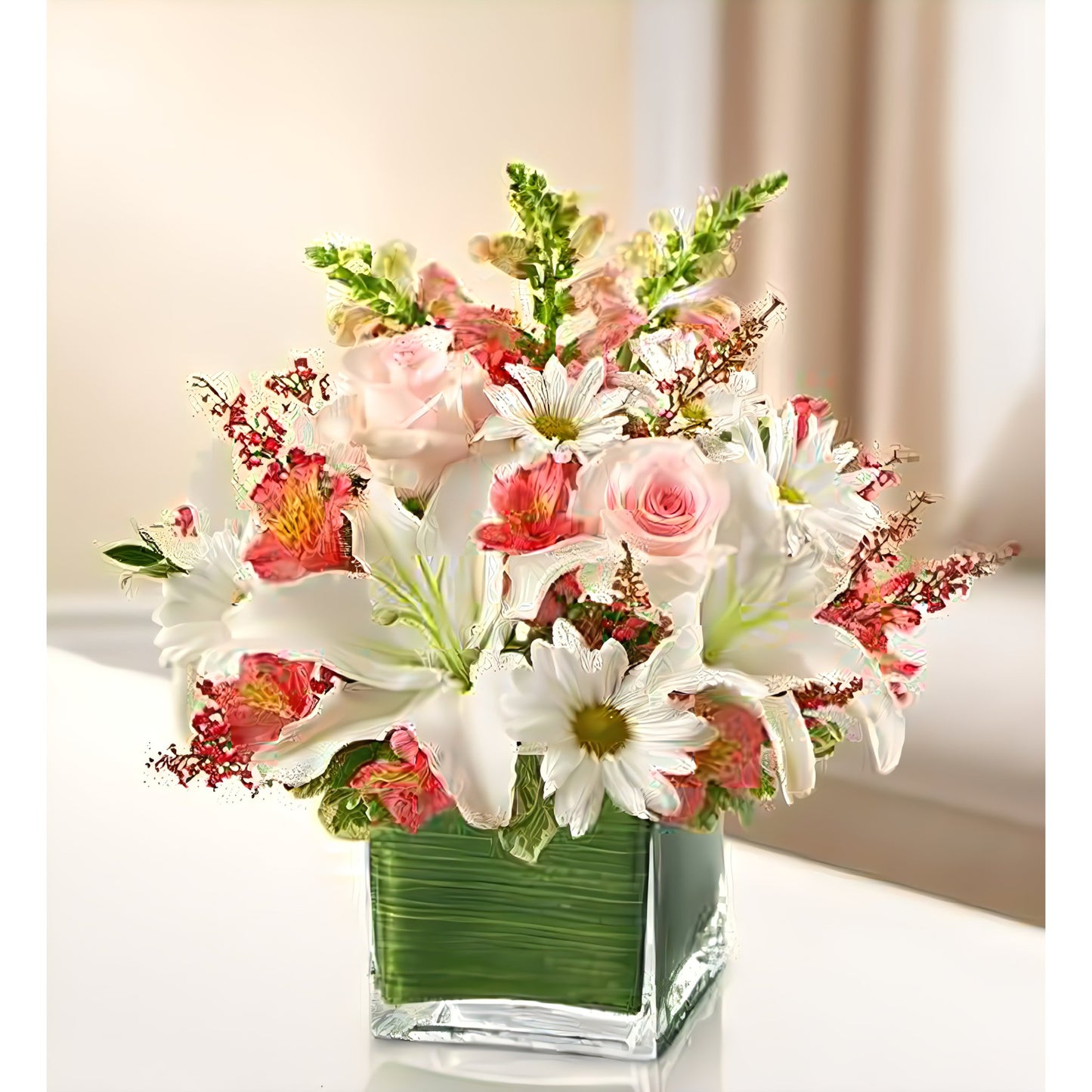 Healing Tears - Pink and White - Floral Arrangement - Flower Delivery Brooklyn