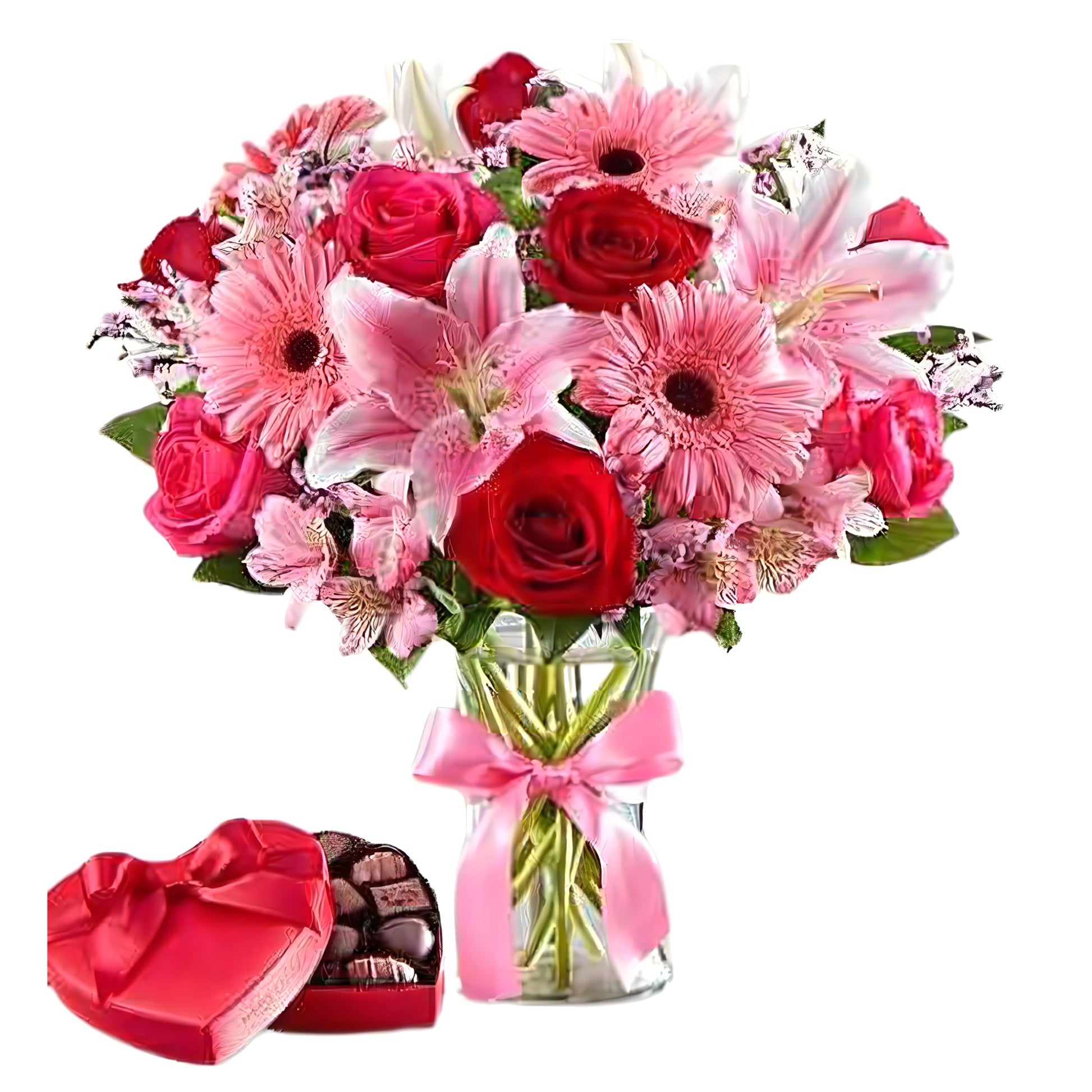 My Valentine Love With Chocolate - Floral Arrangement - Flower Delivery Brooklyn