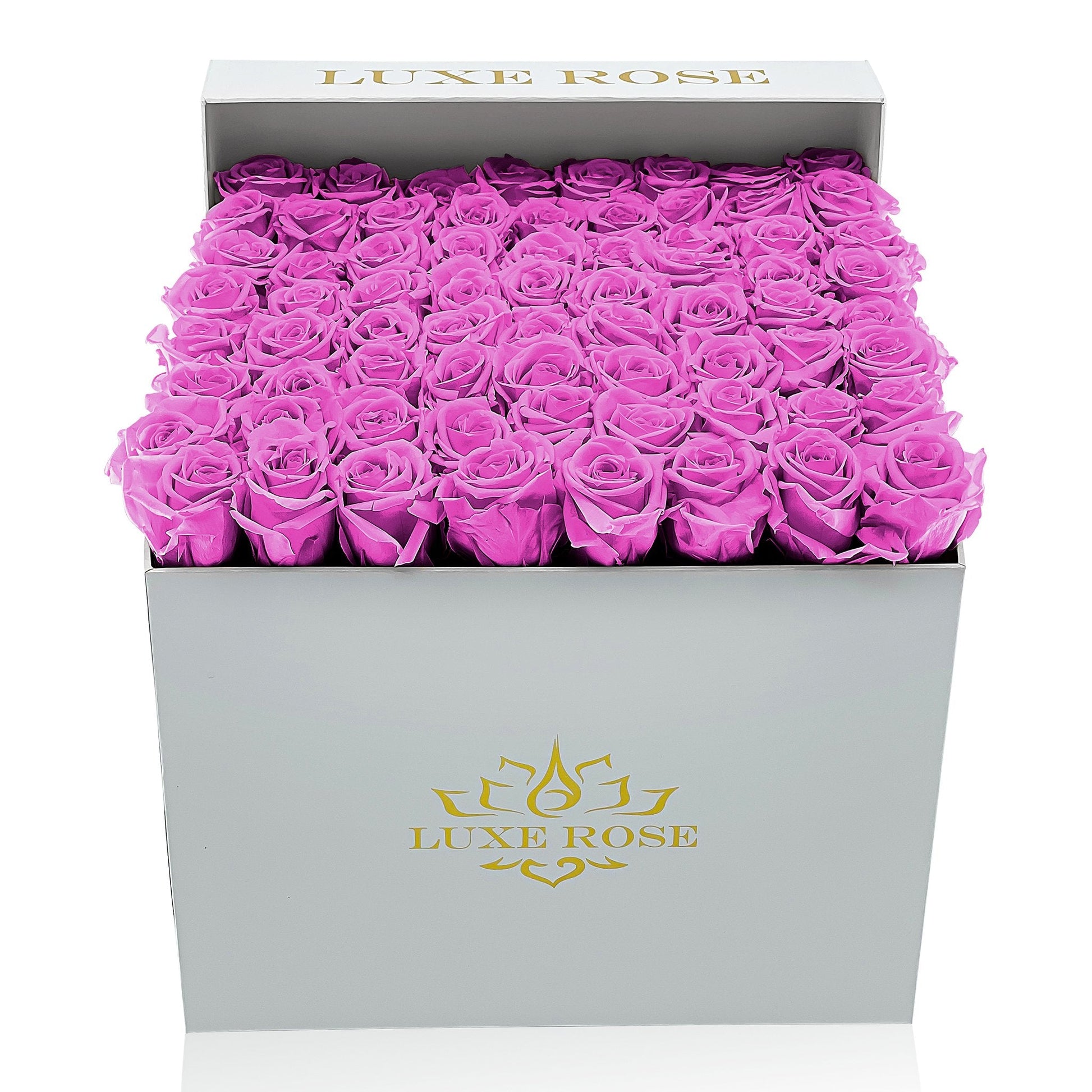 Preserved Roses Large Box | Hot Pink - Floral Arrangement - Flower Delivery Brooklyn