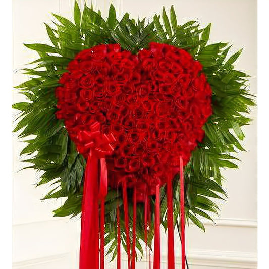 Red Rose Bleeding Heart - Floral Arrangement - Flower Delivery Brooklyn