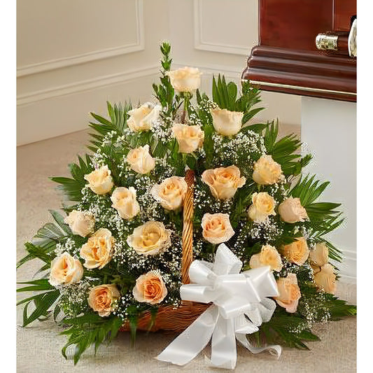 Sincerest Sympathy Fireside Basket - Floral Arrangement - Flower Delivery Brooklyn