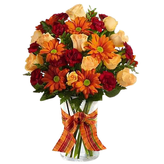 The Golden Autumn Bouquet - Floral Arrangement - Flower Delivery Brooklyn